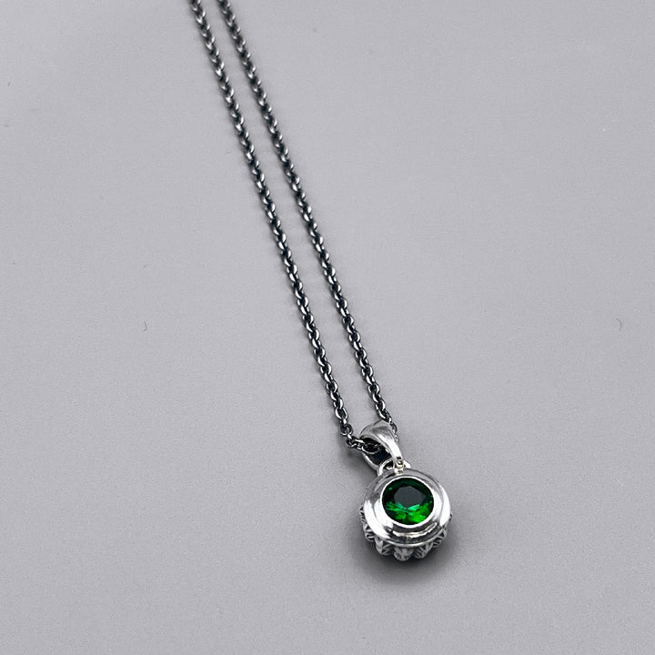 TRIPLE X STUDS SOLITAIRE BIRTHDAY 5mm STONE PENDANT / XP-214EMG