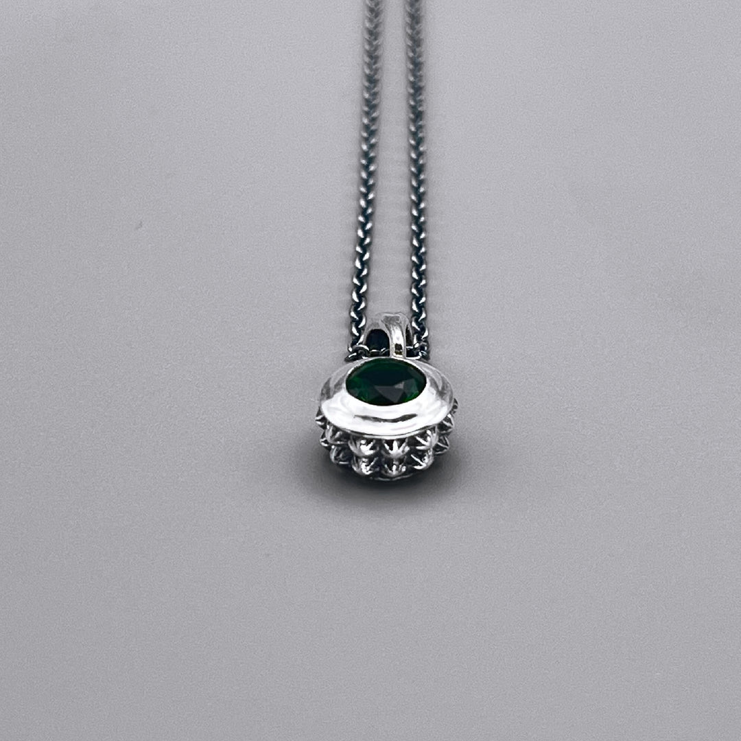 TRIPLE X STUDS SOLITAIRE BIRTHDAY 5mm STONE PENDANT / XP-214EMG