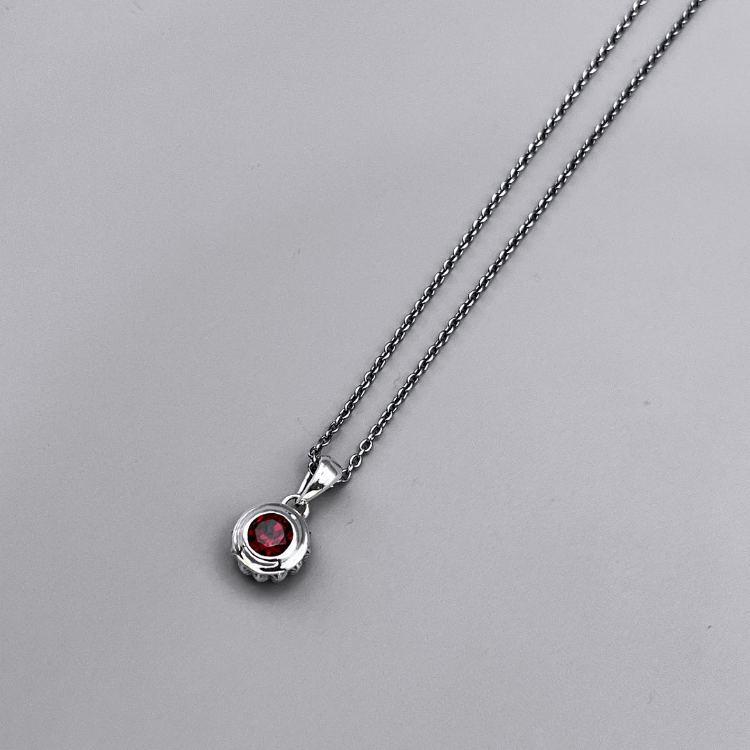 TRIPLE X STUDS SOLITAIRE BIRTHDAY 5mm STONE PENDANT / XP-214GN
