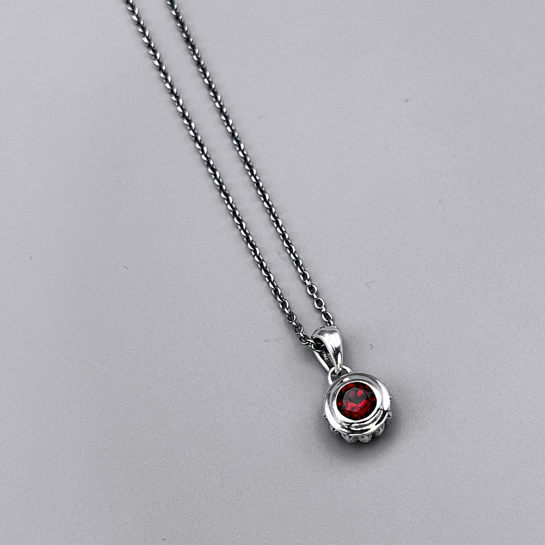 TRIPLE X STUDS SOLITAIRE BIRTHDAY 5mm STONE PENDANT / XP-214GN