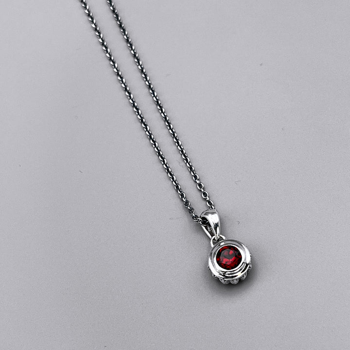 TRIPLE X STUDS SOLITAIRE BIRTHDAY 5mm STONE PENDANT / XP-214GN