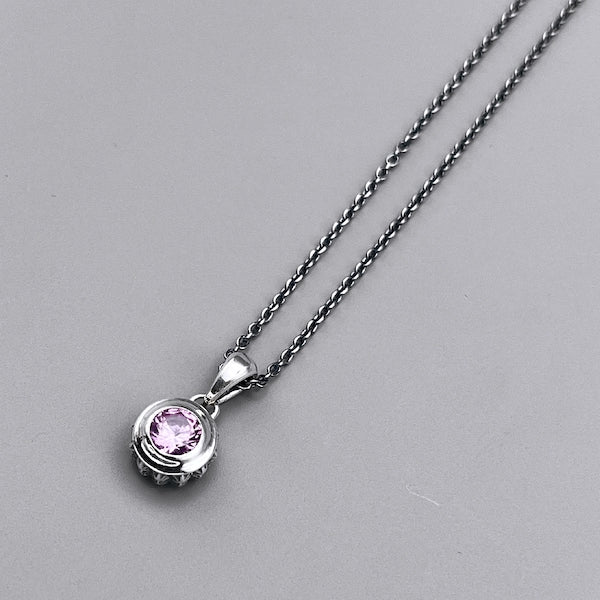TRIPLE X STUDS SOLITAIRE BIRTHDAY 5mm STONE PENDANT