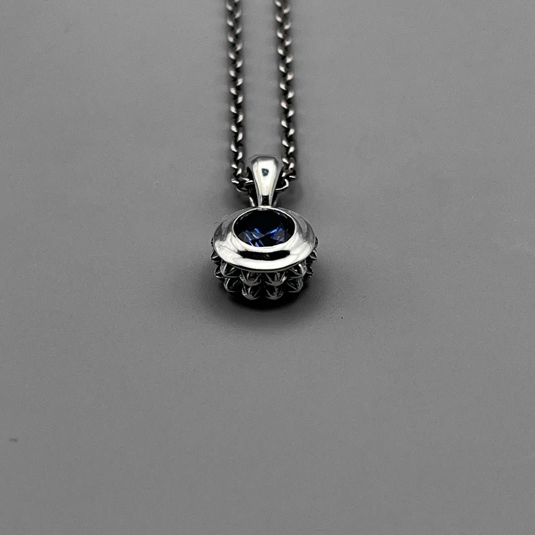 TRIPLE X STUDS SOLITAIRE BIRTHDAY 5mm STONE PENDANT / XP-214SAG