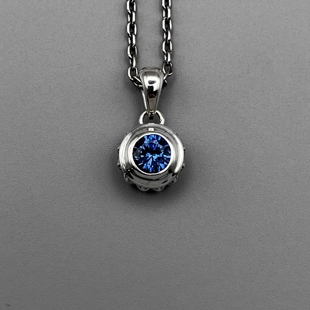 TRIPLE X STUDS SOLITAIRE BIRTHDAY 5mm STONE PENDANT / XP-214SAG