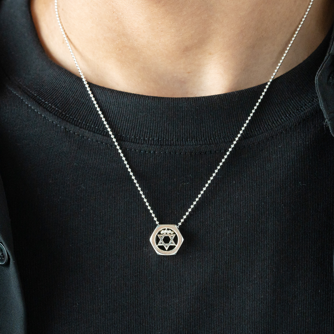 OFF THE WALL HERMONISE NUT HEXAGRAM PENDANT / XP-217