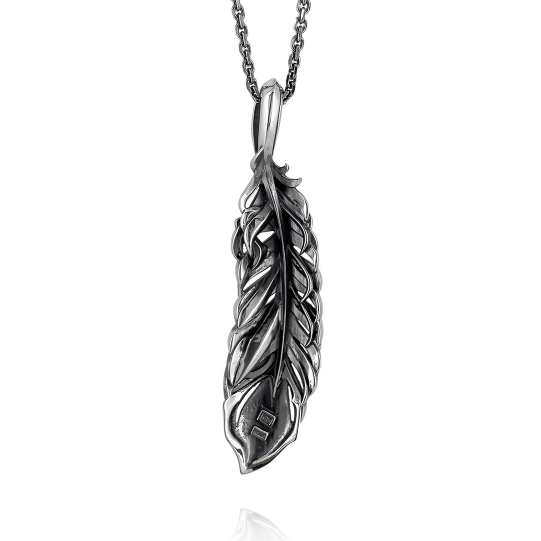 INTELLECTUAL FEATHER TURQUOISE PENDANT L / XP-231