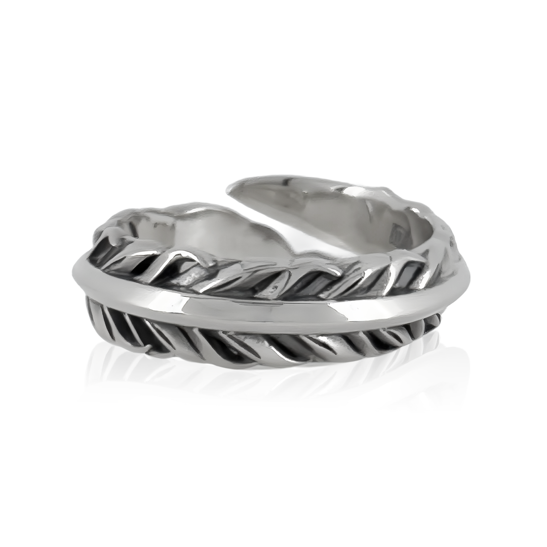 INTELLECTUAL FEATHER TURQUOISE FREE RING / XR-006