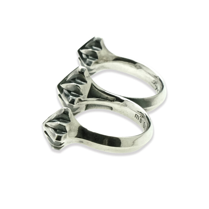 TRIPLE X 3 STUDS DOUBLE RING / XR-024