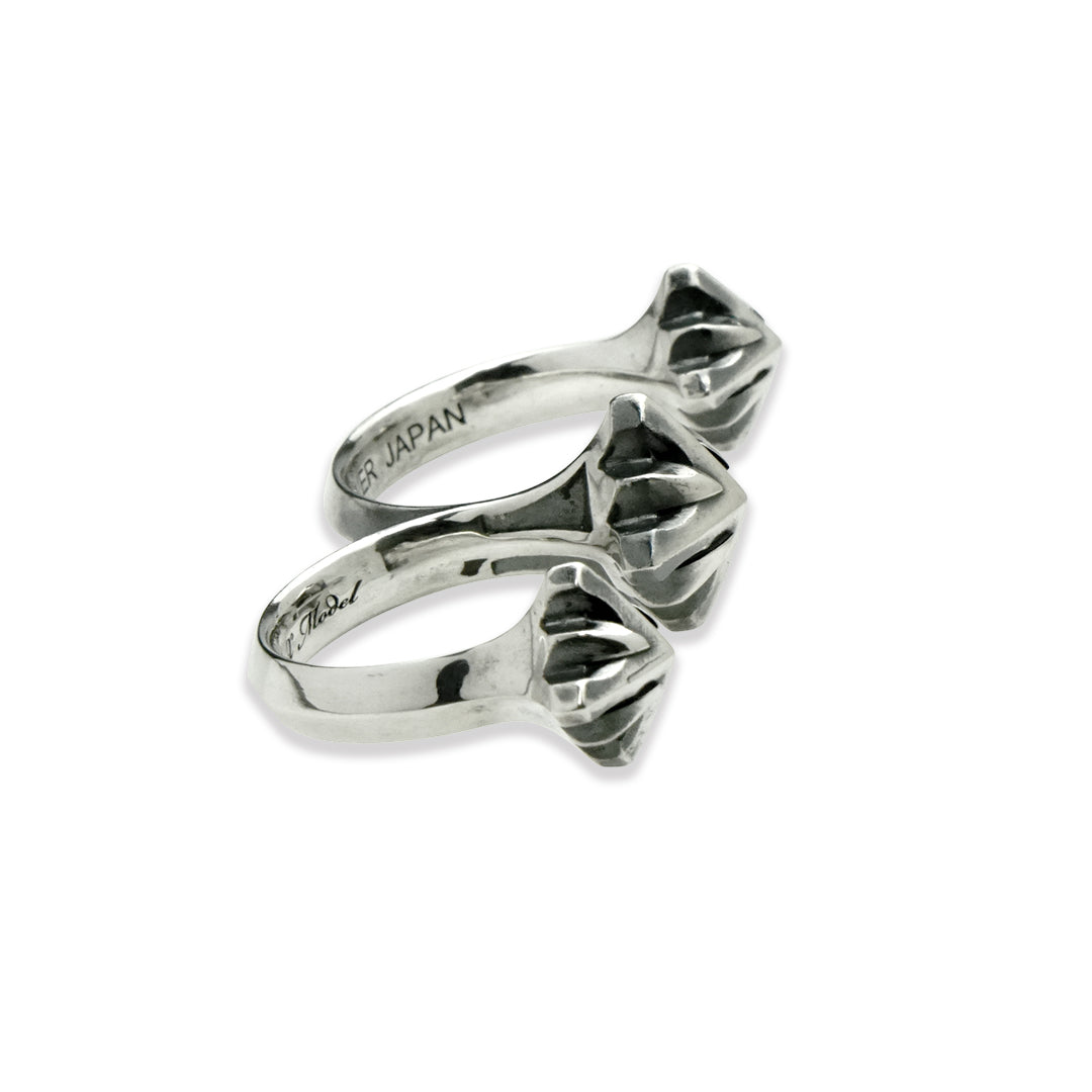 TRIPLE X 3 STUDS DOUBLE RING / XR-024