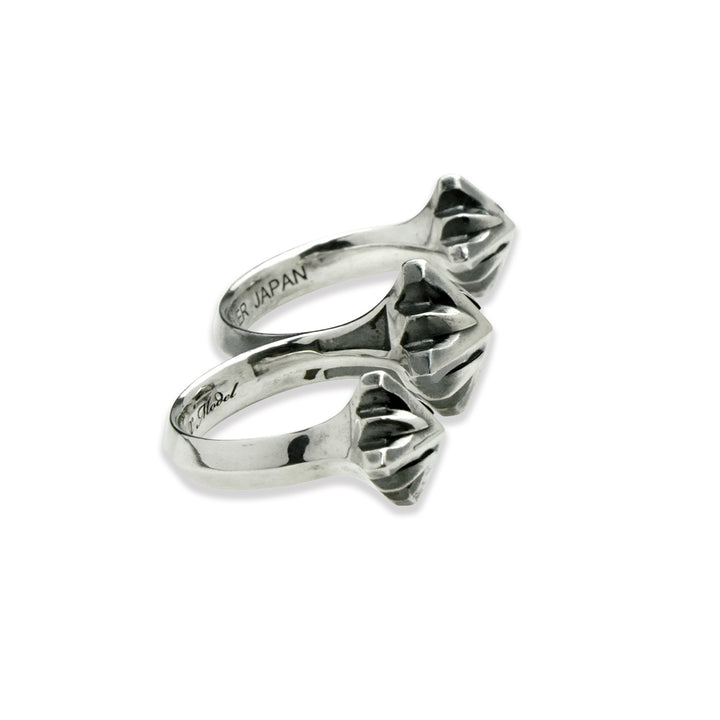 TRIPLE X 3 STUDS DOUBLE RING / XR-024