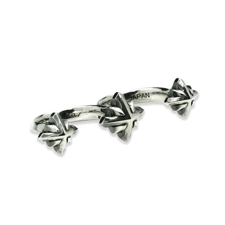 TRIPLE X 3 STUDS DOUBLE RING / XR-024