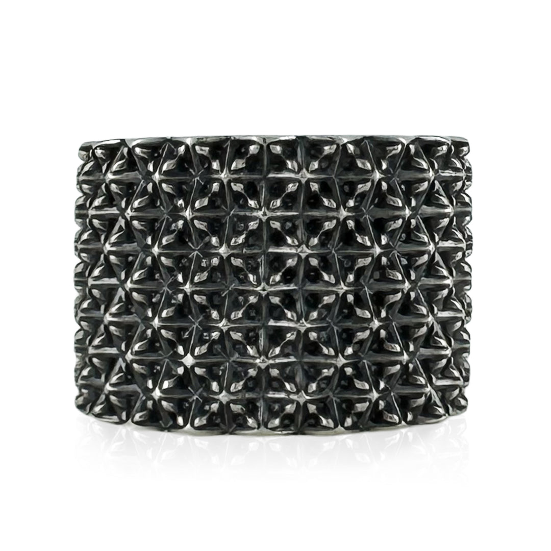 TRIPLE X STUDS WIDE RING / XR-030