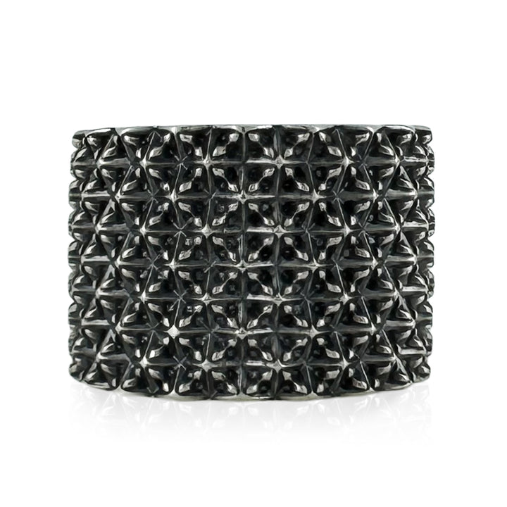TRIPLE X STUDS WIDE RING / XR-030