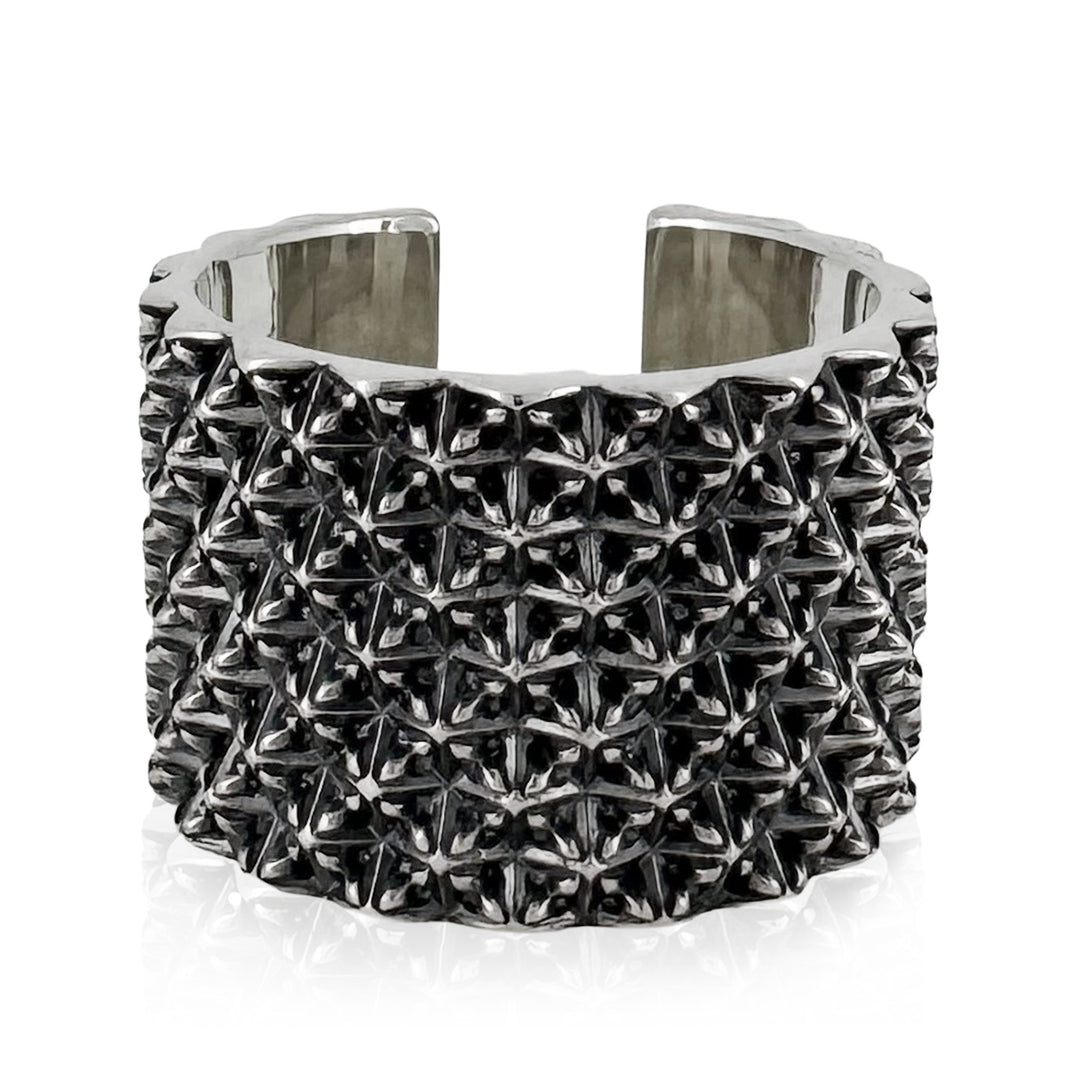 TRIPLE X STUDS WIDE RING / XR-030