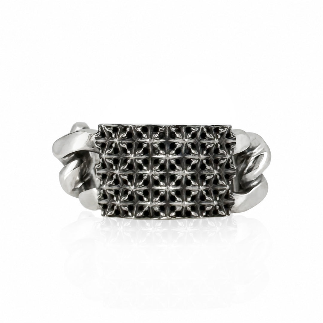 TRIPLE X STUDS CHAIN RING / XR-031