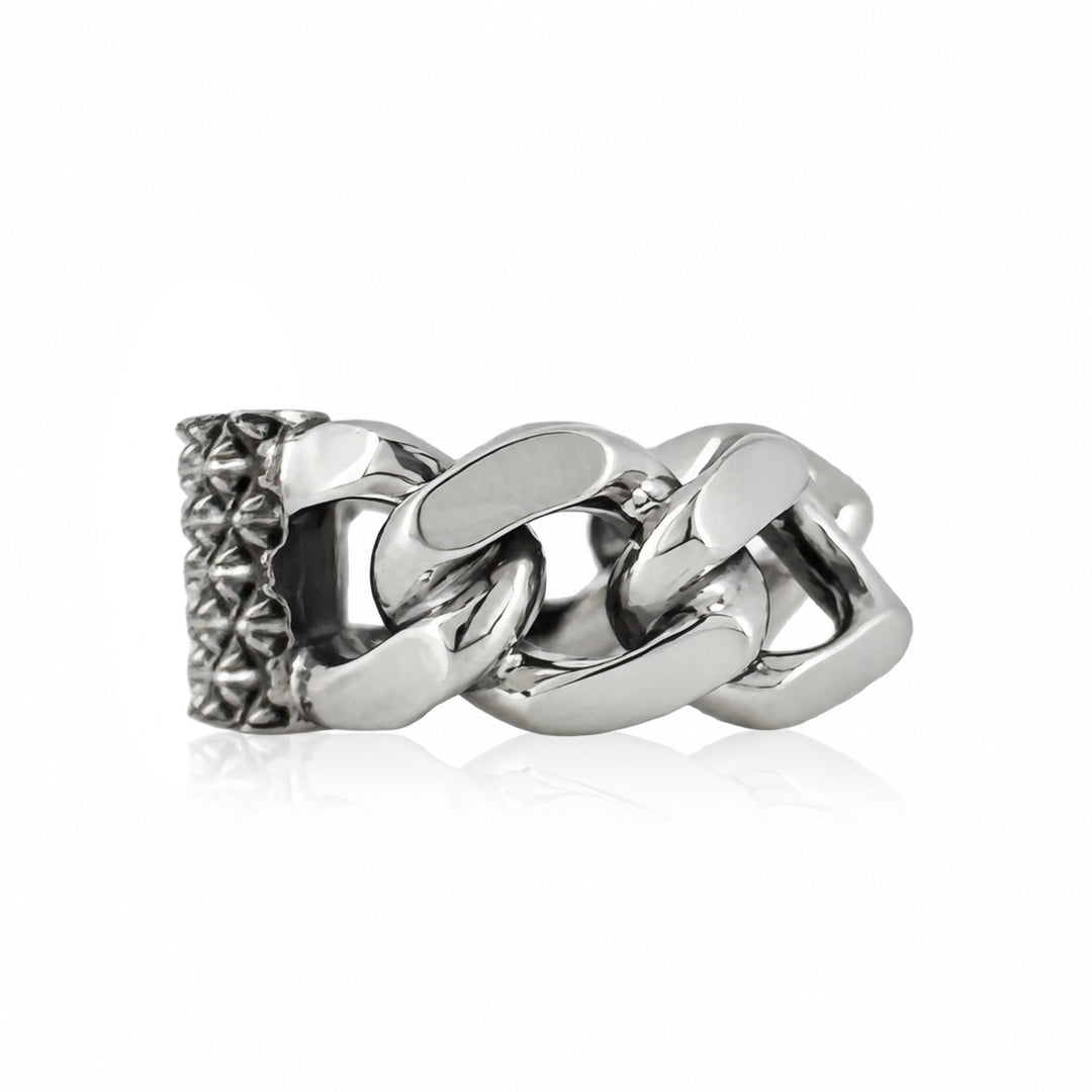 TRIPLE X STUDS CHAIN RING / XR-031