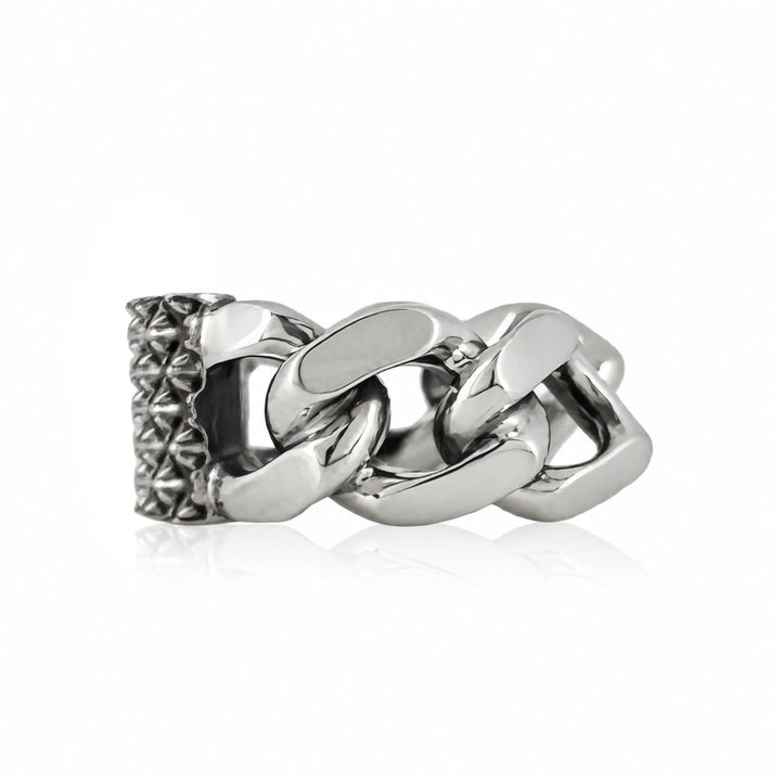 TRIPLE X STUDS CHAIN RING / XR-031