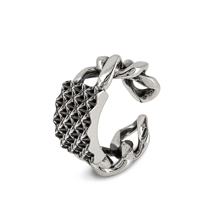 TRIPLE X STUDS CHAIN RING / XR-031