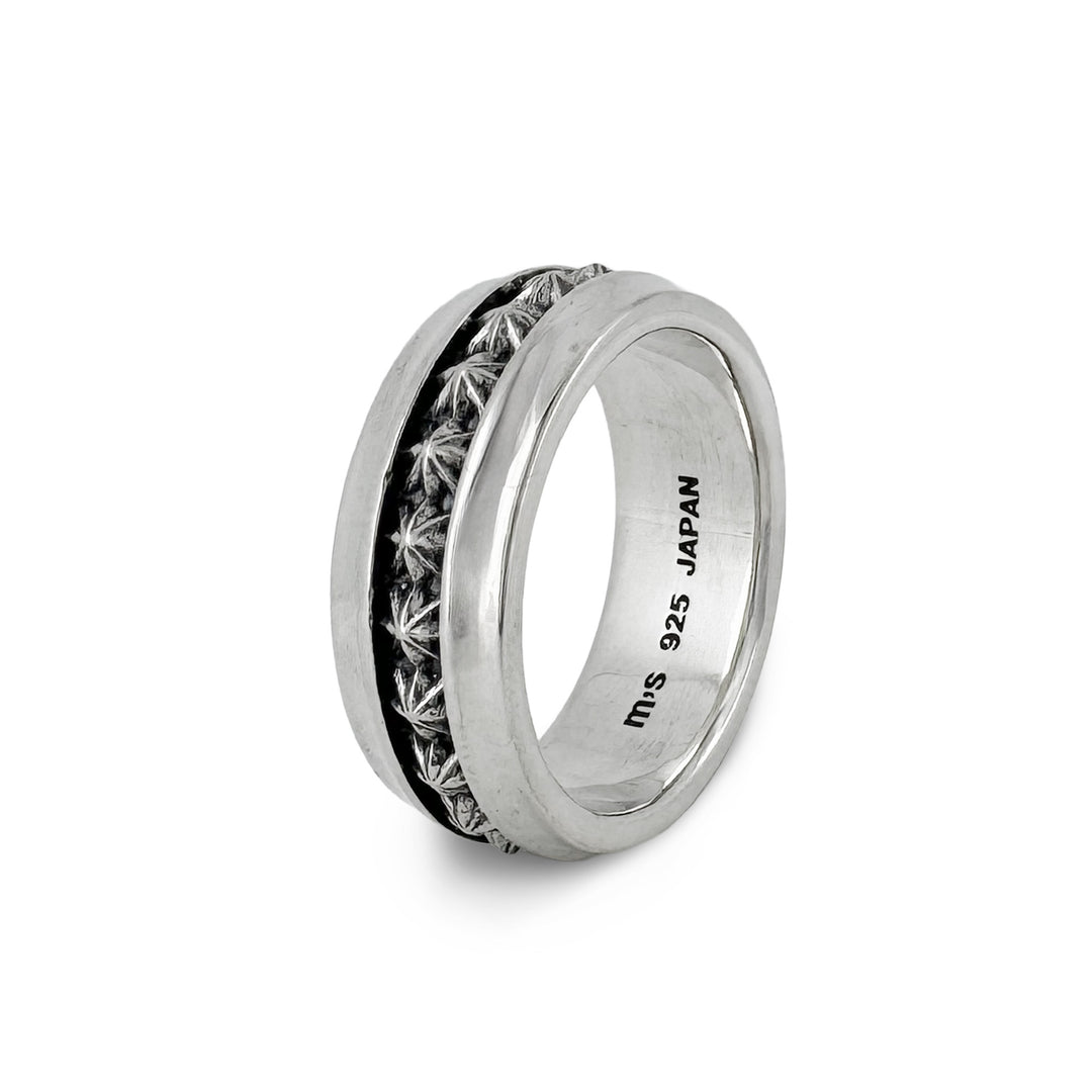 TRIPLE X STUDS HARF ROUND RING / XR-051