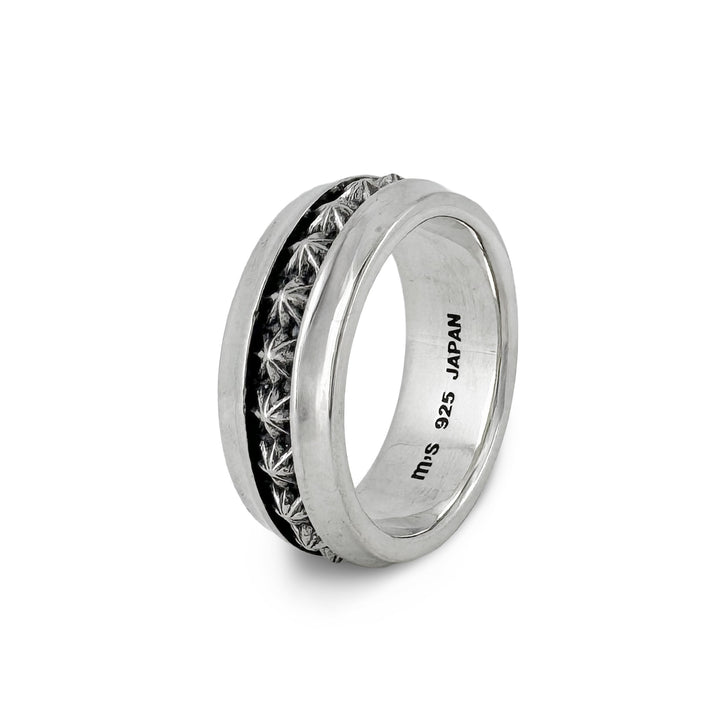 TRIPLE X STUDS HARF ROUND RING / XR-051