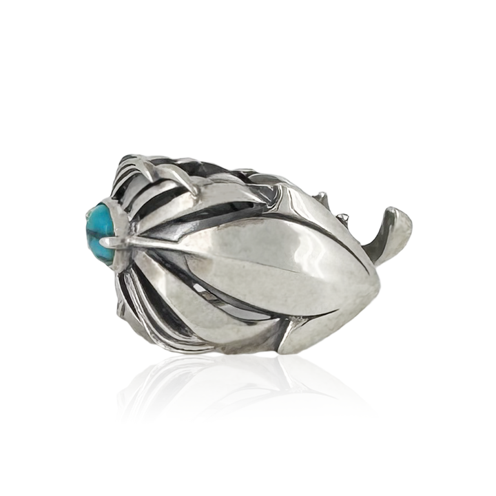 INTELLECTUAL FEATHER TURQUOISE FREE RING M