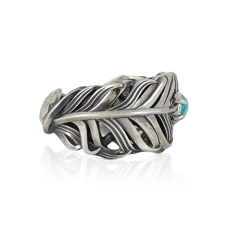 INTELLECTUAL FEATHER TURQUOISE FREE RING M