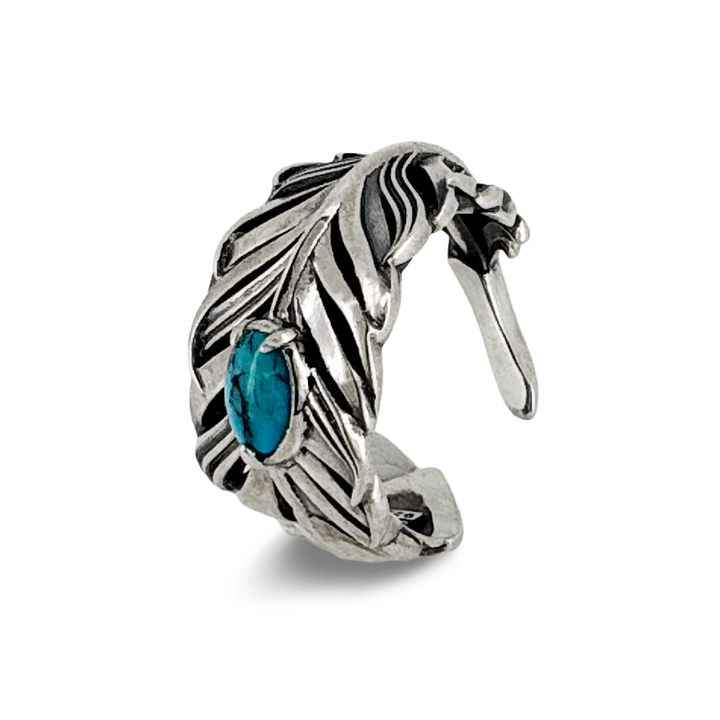 INTELLECTUAL FEATHER TURQUOISE FREE RING M