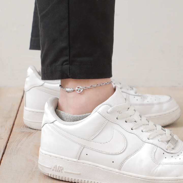 INTELLECTUAL FEATHER MEDISON WHEEL CHAIN ​​ANKLET &amp; BRACELET / XX-017