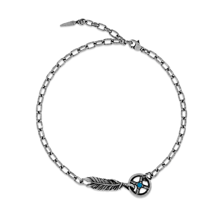 INTELLECTUAL FEATHER MEDISON WHEEL CHAIN ​​ANKLET &amp; BRACELET / XX-017