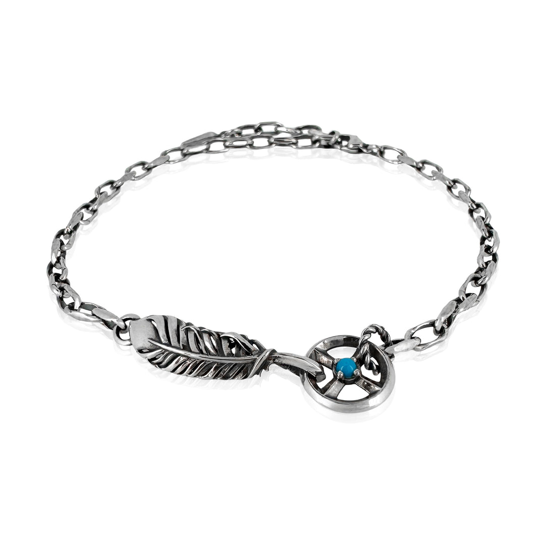INTELLECTUAL FEATHER MEDISON WHEEL CHAIN ​​ANKLET &amp; BRACELET / XX-017