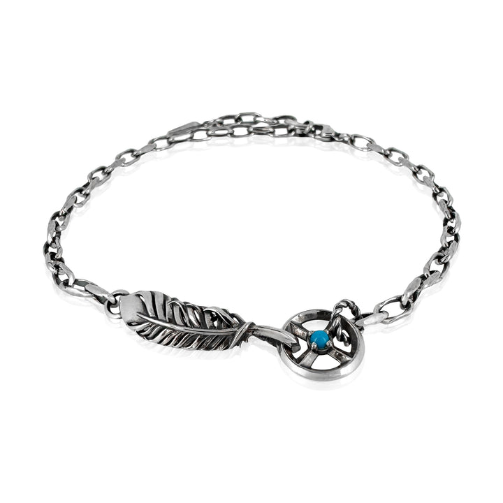 INTELLECTUAL FEATHER MEDISON WHEEL CHAIN ​​ANKLET &amp; BRACELET / XX-017