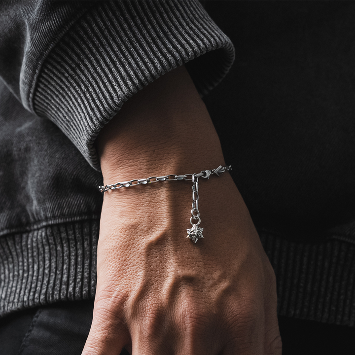 THORN HEXAGRAM CHAIN ​​ANKLET &amp; BRACELET / XX-047