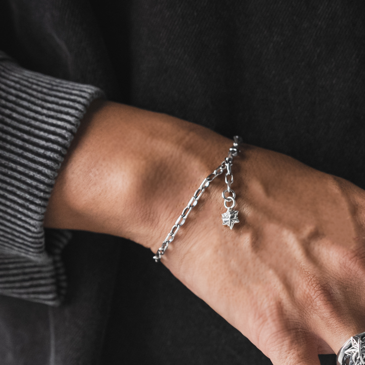 THORN HEXAGRAM CHAIN ​​ANKLET &amp; BRACELET / XX-047