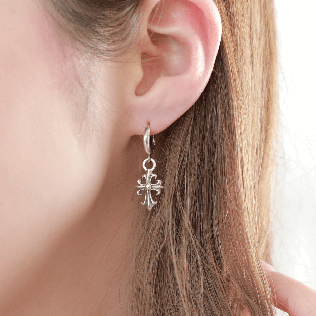 クロムハーツ　BSフレア　シルバー925 ピアス(片耳用) クロムハーツ BSフリル シルバー925 ピアス(片耳用) クロムハーツBS