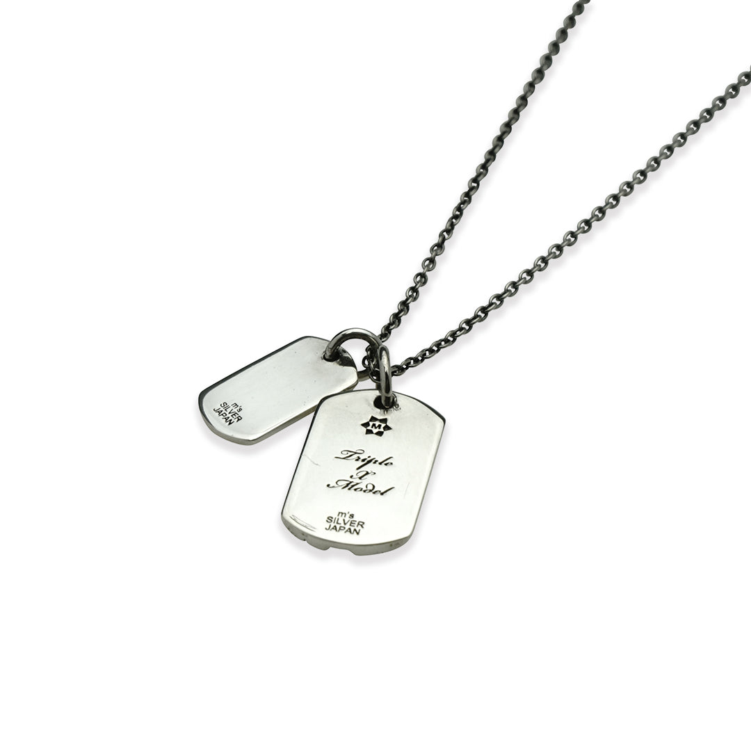 TRIPLE X STUDS DOG TAG PENDANT