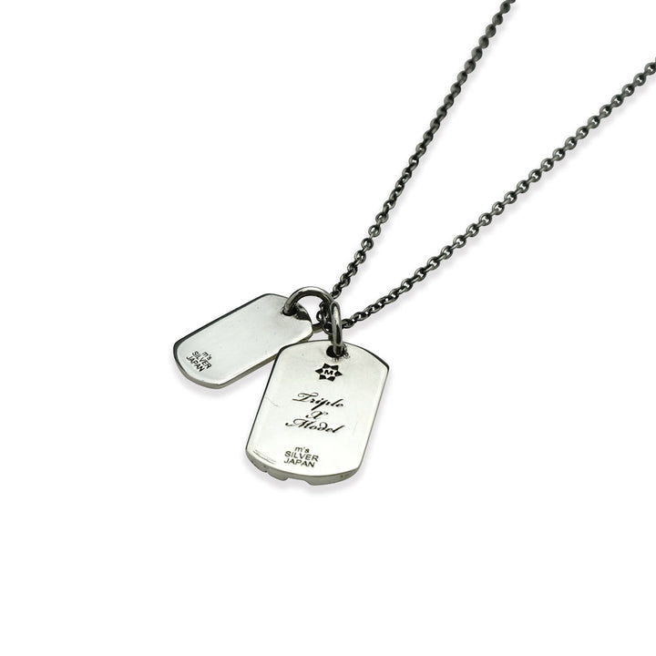 TRIPLE X STUDS DOG TAG PENDANT