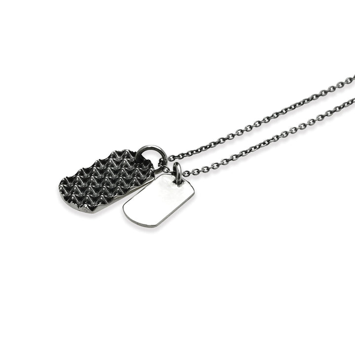 TRIPLE X STUDS DOG TAG PENDANT
