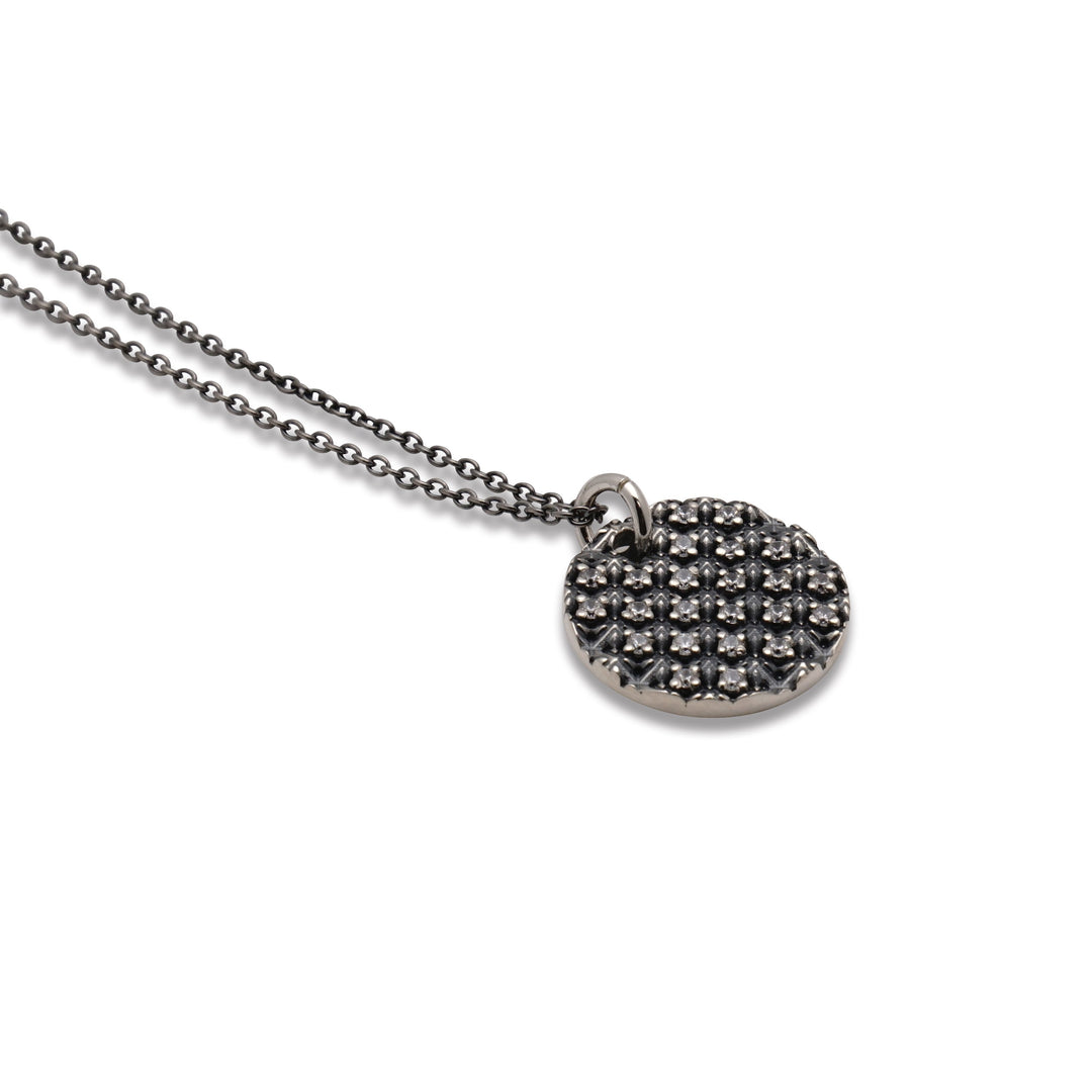 TRIPLE X STUDS COIN MELEE PENDANT