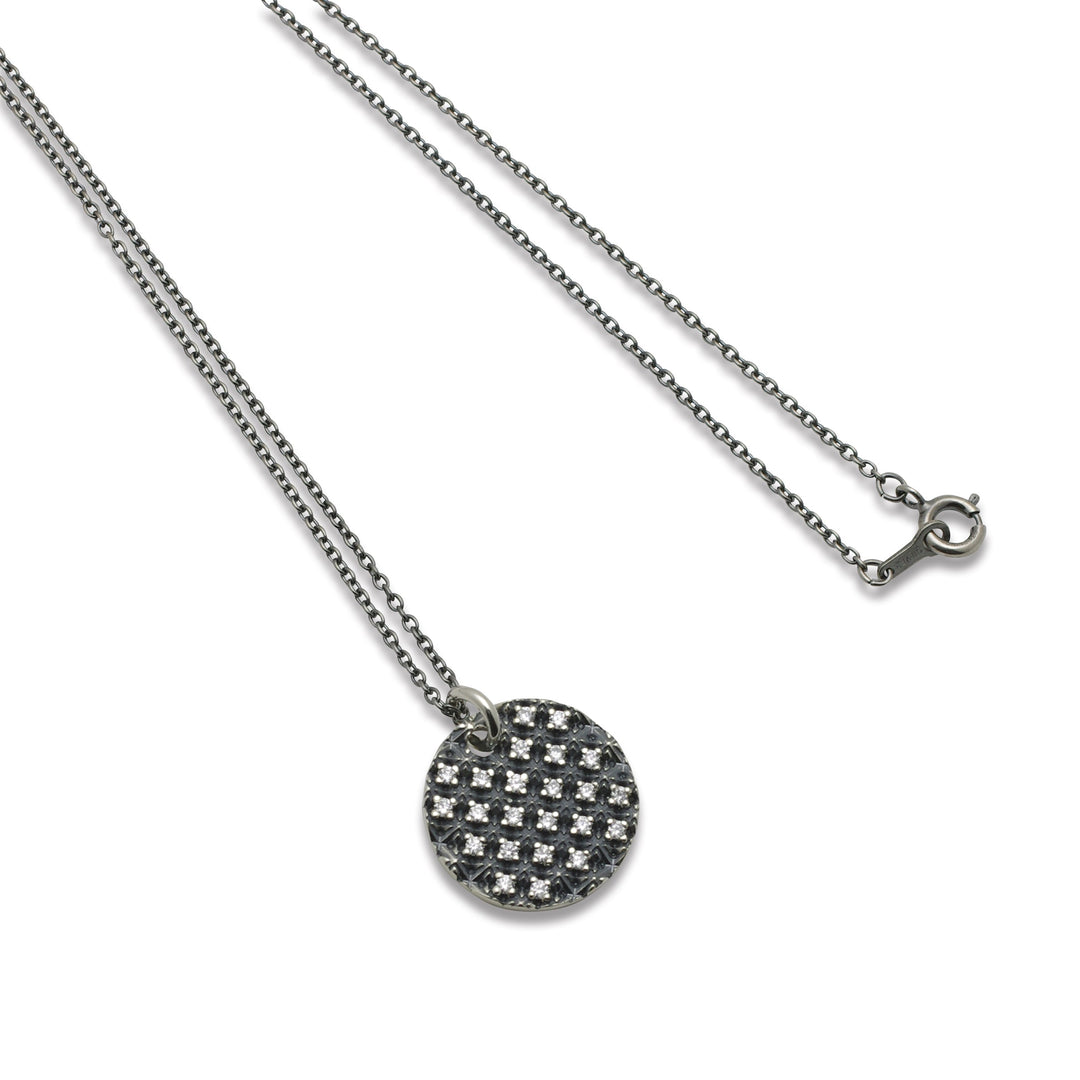 TRIPLE X STUDS COIN MELEE PENDANT