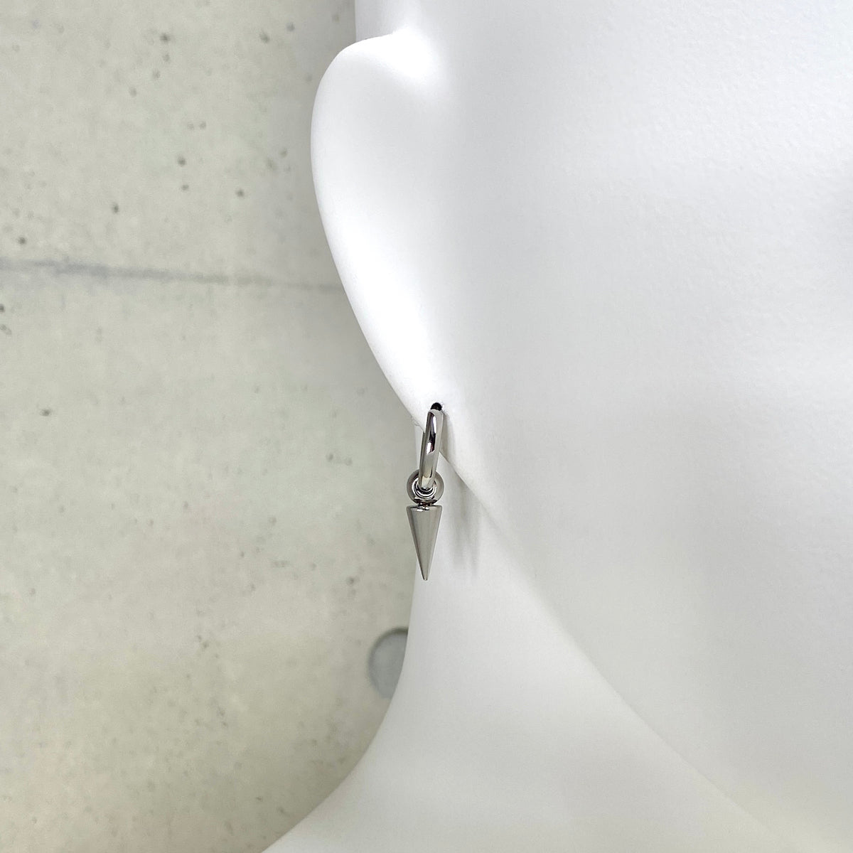 釘☆フープピアス K10 flat hoop pierced earring フラット フープピアス