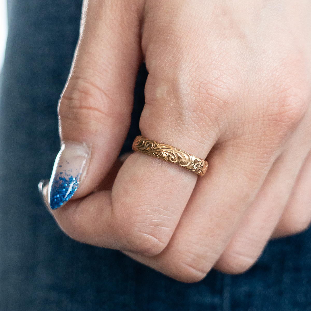 ハワイアンジュエリー　 NA HOKU 14K ピンクゴールド リング8号 ハワイアンジュエリー NA HOKU 14K ピンクゴールド リング8号