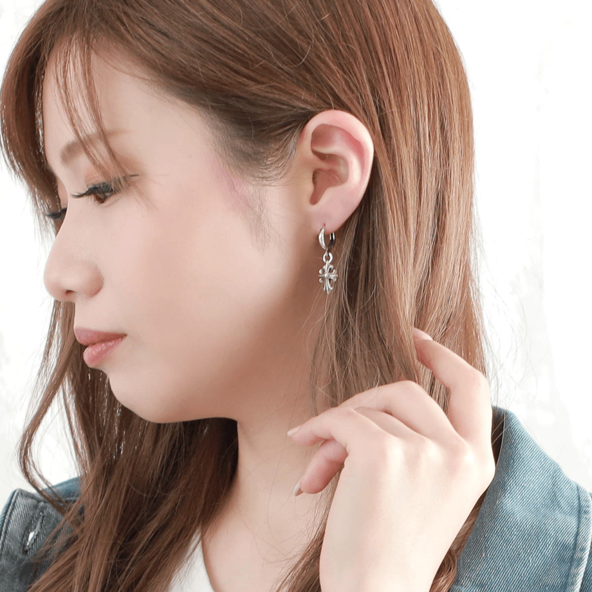 送料無料・THEMASTER MIND 18金ピアス アイアンクロス片耳用｜アクセサリー 