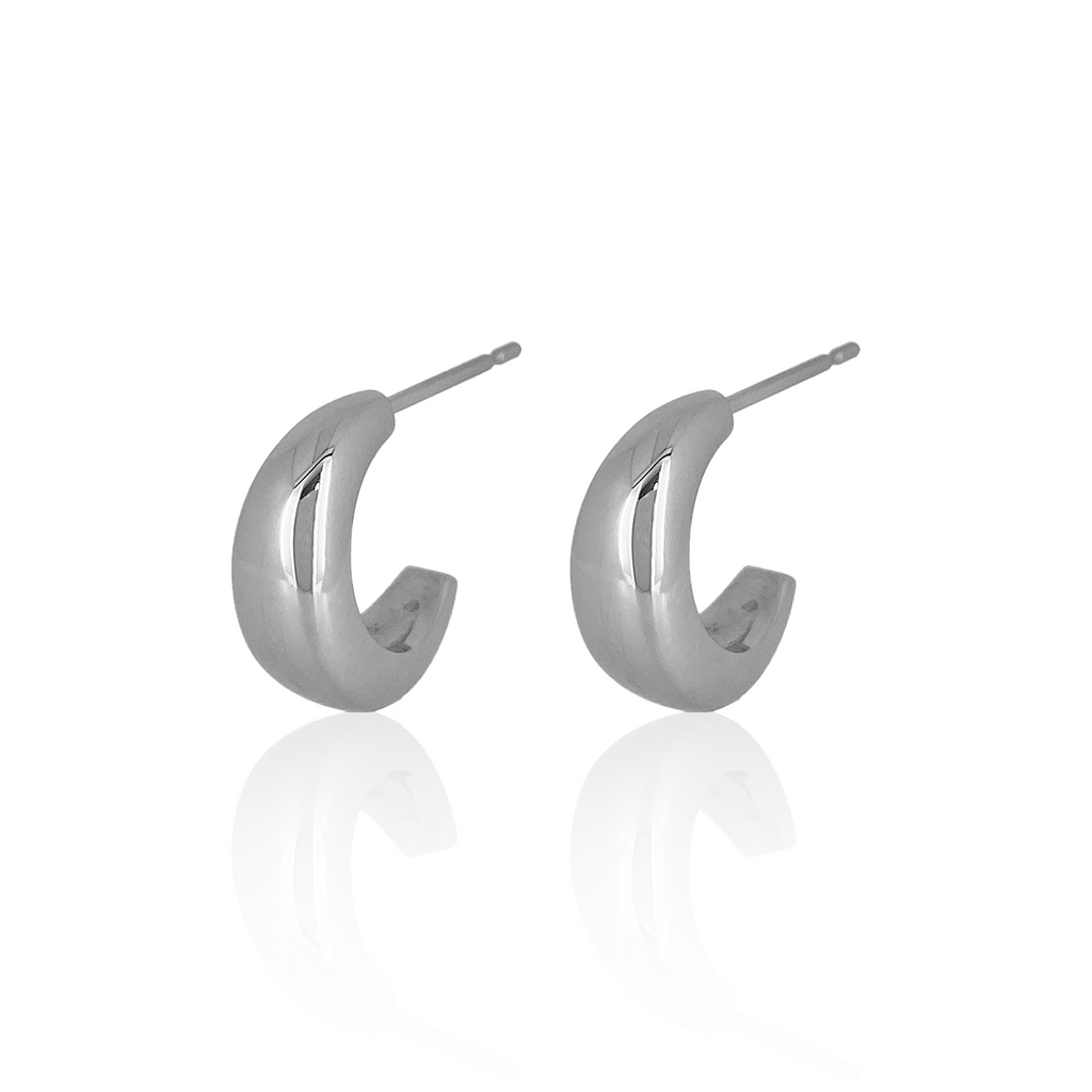 シルバー925 Sterling トライアングルフープピアス/軽研磨仕上げ/両耳 トライアングルピアス シルバー925 三角 フープピアス