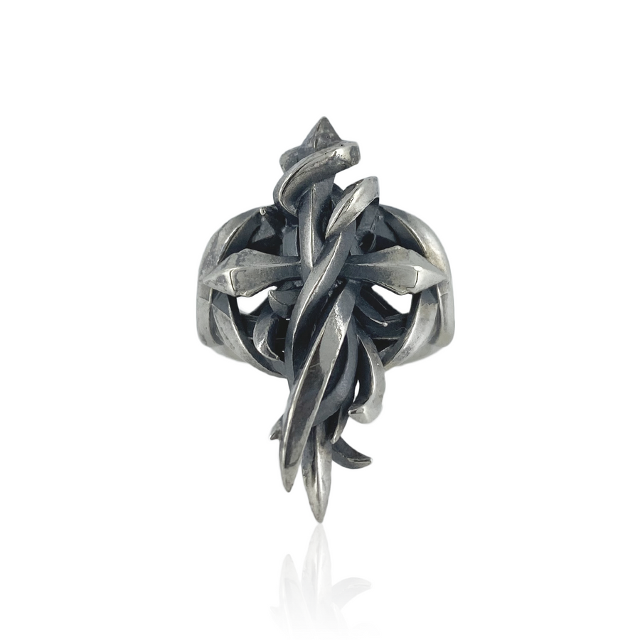 TENTACLES CROSS FREE RING M X0278