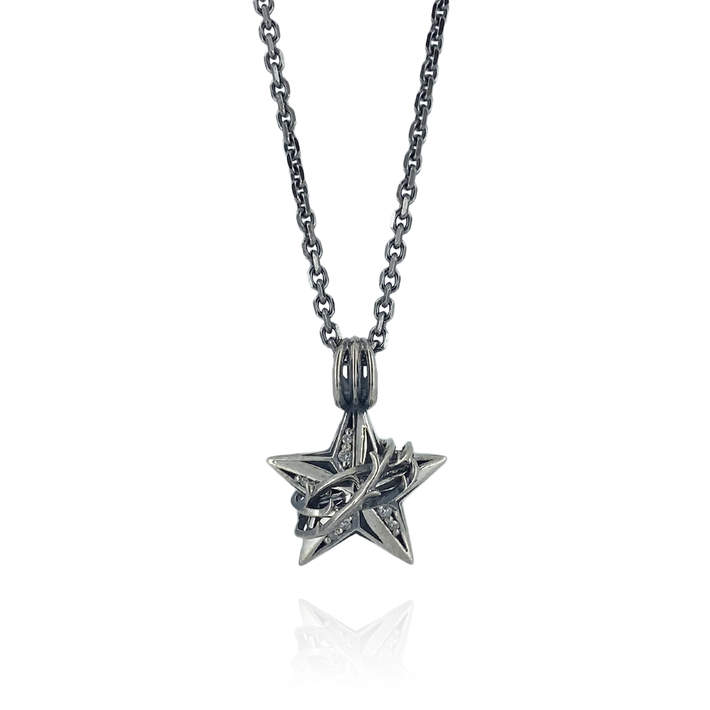 GLASSHUNGER NECKLACE ジャーマンシルバー(洋白) Silver Necklace -Tsuchime- シルバー ネックレス – yuzen-official