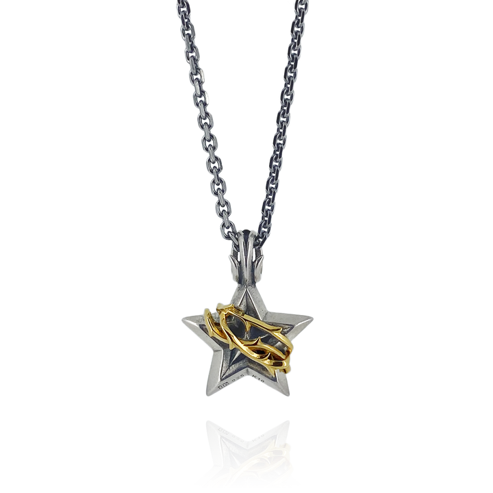 THORN STAR DIAMOND PENDANT M K10YG × SV