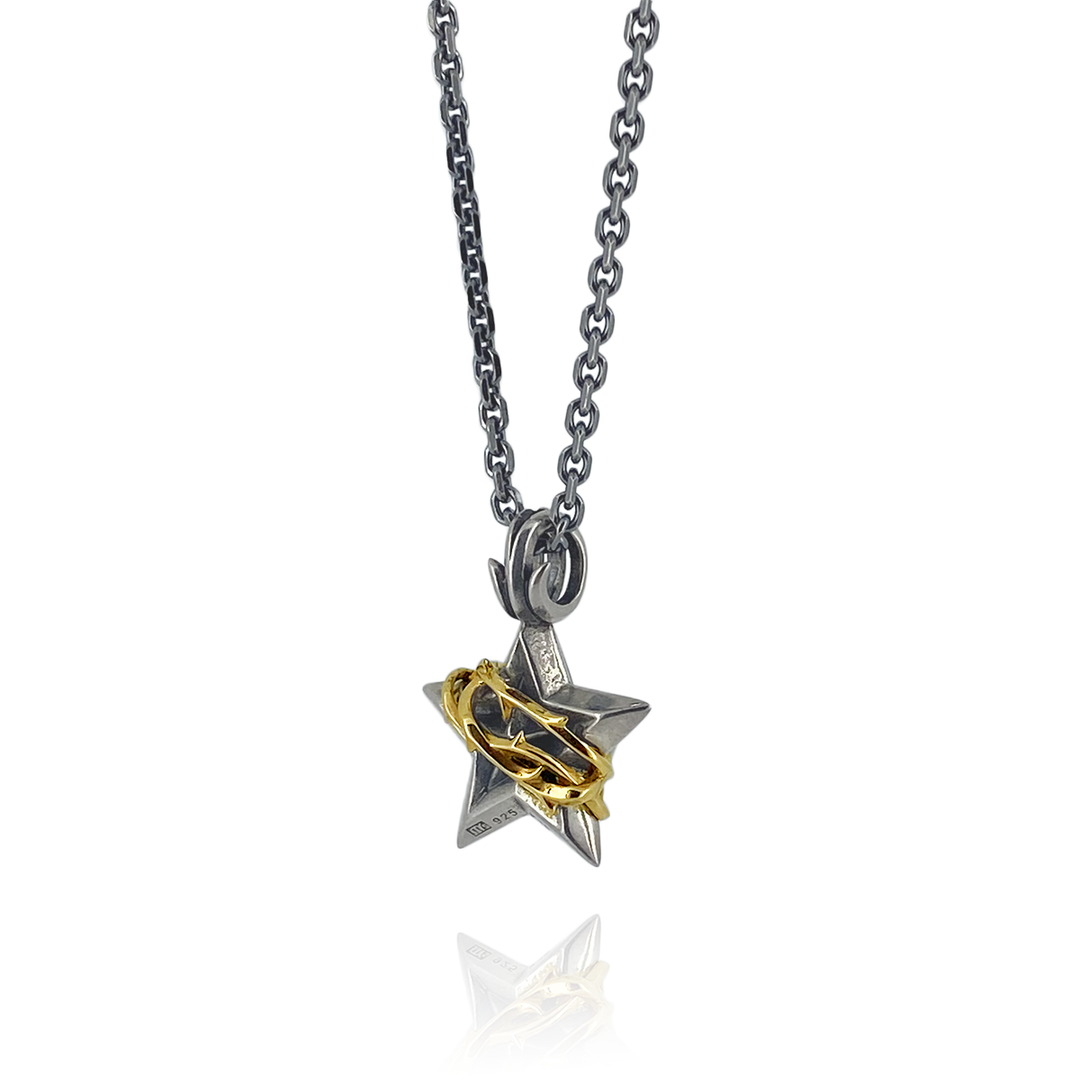 THORN STAR DIAMOND PENDANT M K10YG × SV