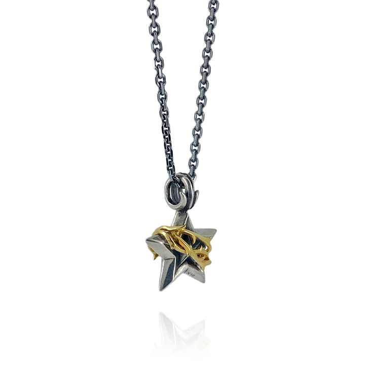 THORN STAR DIAMOND PENDANT M K10YG × SV