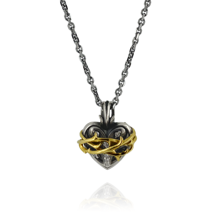 THORN HEART DIAMOND PENDANT M K10YG × SV / XP-078