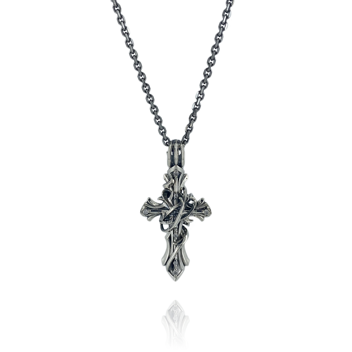 THORN CROSS DIAMOND PENDANT M